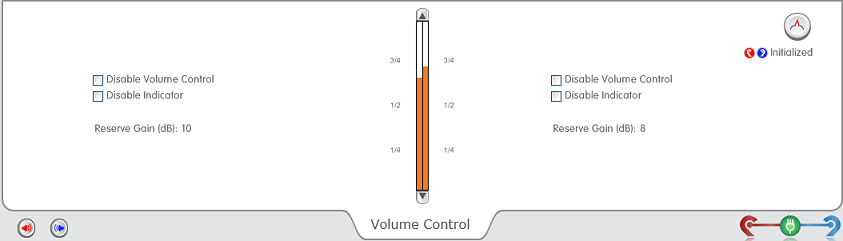 Volume control screen binaural view