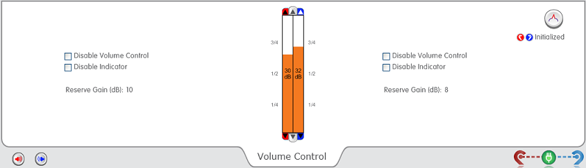 Volume control control expanded view