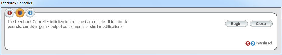 Initialization View for Feedback Canceller (with custom initialization data)